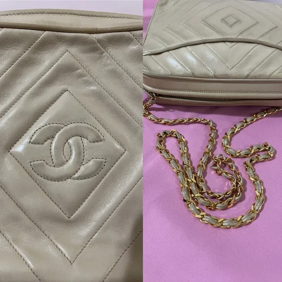 Chanel Lambskin Diamond CC Tassel Camera Bag - Picture 9 of 16